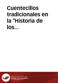 Cuentecillos tradicionales en la 'Historia de los Indios de la Nueva España' de Fray Toribio de Motolinía