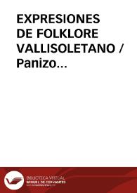 EXPRESIONES DE FOLKLORE VALLISOLETANO