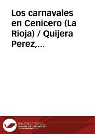 Los carnavales en Cenicero (La Rioja)