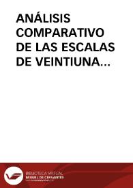ANÁLISIS COMPARATIVO DE LAS ESCALAS DE VEINTIUNA GAITAS-DE-FOLE DE PORTUGAL INTRODUCCIÓN