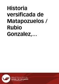 Historia versificada de Matapozuelos