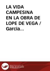 LA VIDA CAMPESINA EN LA OBRA DE LOPE DE VEGA