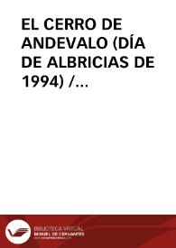 EL CERRO DE ANDEVALO (DÍA DE ALBRICIAS DE 1994)
