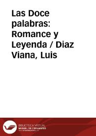 Las Doce palabras: Romance y Leyenda
