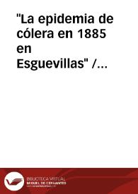 'La epidemia de cólera en 1885 en Esguevillas'