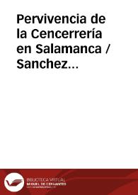 Pervivencia de la Cencerrería en Salamanca