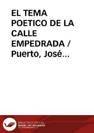 EL TEMA POETICO DE LA CALLE EMPEDRADA