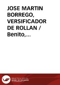 JOSE MARTIN BORREGO, VERSIFICADOR DE ROLLAN