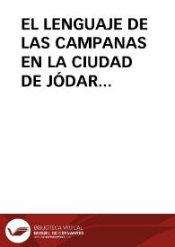 EL LENGUAJE DE LAS CAMPANAS EN LA CIUDAD DE JÓDAR (JAÉN)