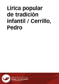 Lírica popular de tradición infantil