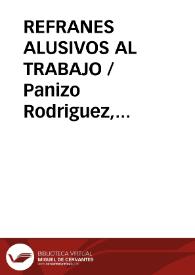 REFRANES ALUSIVOS AL TRABAJO