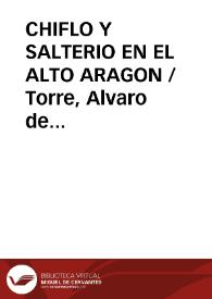 CHIFLO Y SALTERIO EN EL ALTO ARAGON