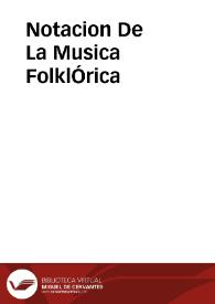 Notacion De La Musica FolklÓrica