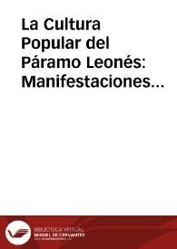 La Cultura Popular del Páramo Leonés: Manifestaciones religiosas