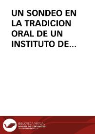 UN SONDEO EN LA TRADICION ORAL DE UN INSTITUTO DE PARLA. CUATRO CUENTOS FOLKLORICOS DE MADRIGALEJO (CACERES)