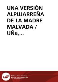 UNA VERSIÓN ALPUJARREÑA DE LA MADRE MALVADA