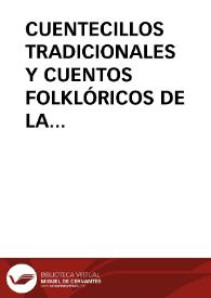 CUENTECILLOS TRADICIONALES Y CUENTOS FOLKLÓRICOS DE LA TRADICIÓN ORAL PALENTINA