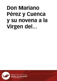Don Mariano Pérez y Cuenca y su novena a la Virgen del Remedio del Molino, en Pastrana (Guadalajara)