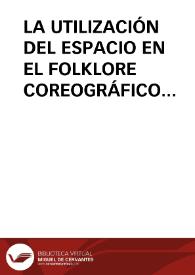 LA UTILIZACIÓN DEL ESPACIO EN EL FOLKLORE COREOGRÁFICO RIOJANO