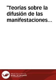 'Teorías sobre la difusión de las manifestaciones orales en diferentes culturas'