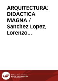 ARQUITECTURA: DIDACTICA MAGNA