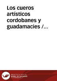Los cueros artísticos cordobanes y guadamacies