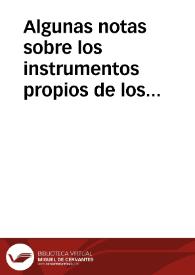 Algunas notas sobre los instrumentos propios de los Vaqueiros de Alzada