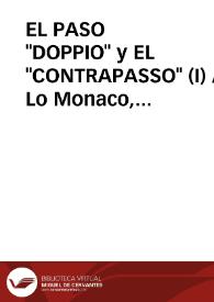 EL PASO 'DOPPIO' y EL 'CONTRAPASSO' (I)