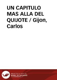 UN CAPITULO MAS ALLA DEL QUIJOTE