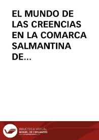 EL MUNDO DE LAS CREENCIAS EN LA COMARCA SALMANTINA DE LOS AGADONES. LAS BRUJAS