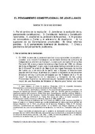El pensamiento constitucional de Jovellanos