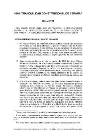 1848 : Tranquilidad constitucional de España