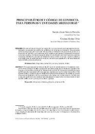 Principios éticos y código de conducta para personas y entidades mediadoras