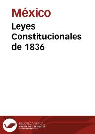 Leyes Constitucionales de 1836