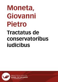 Tractatus de conservatoribus iudicibus