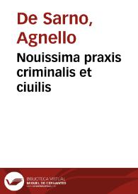 Nouissima praxis criminalis et ciuilis