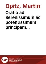 Oratio ad Serenissimum ac potentissimum principem Fridericum Regem Bohemiae