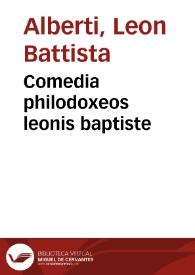 Comedia philodoxeos leonis baptiste