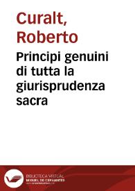 Principi genuini di tutta la giurisprudenza sacra