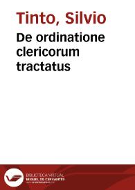 De ordinatione clericorum tractatus