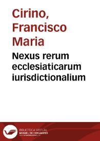 Nexus rerum ecclesiaticarum iurisdictionalium
