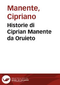 Historie di Ciprian Manente da Oruieto