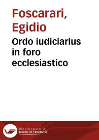 Ordo iudiciarius in foro ecclesiastico
