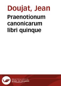 Praenotionum canonicarum libri quinque