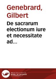 De sacrarum electionum iure et necessitate ad Ecclesiae Gallicanae redintegrationem