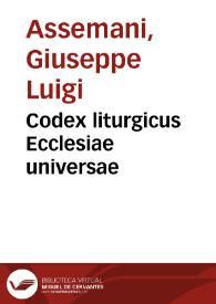Codex liturgicus Ecclesiae universae
