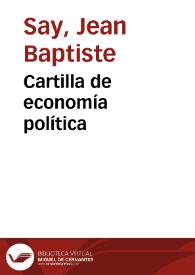 Cartilla de economía política