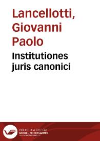 Institutiones juris canonici