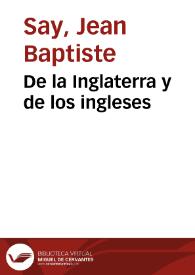 De la Inglaterra y de los ingleses