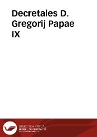 Decretales D. Gregorij Papae IX